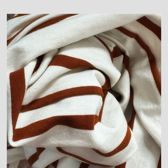 Bershka Anthropologie Jumpsuit Brown White Stripe Convertible Belted Cropped Leg - Picture 14 of 16